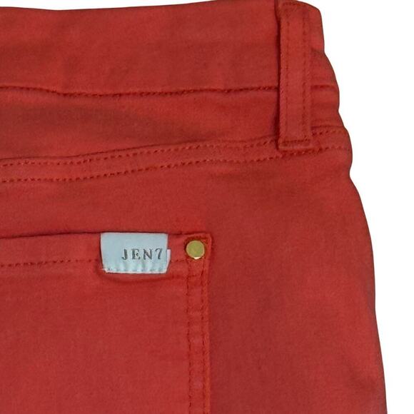 JEN 7 by 7 for all Mankind Raw Hem Skinny Stretch Ankle Jeans in Cher Sz 12 - Picture 10 of 13